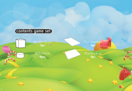 Conteúdo do conjunto de brincadeiras Softplay em tema de doces para comprar na JB