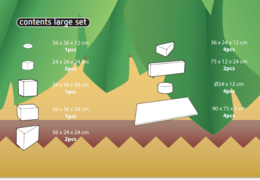 Compre online o conteúdo do conjunto Softplay Large com tema de Selva - Dino