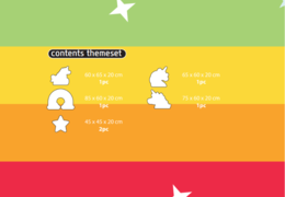 Conteúdo do conjunto temático Softplay em tema de unicórnio encomendar online na JB