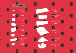 Faça o pedido online do conteúdo do conjunto Softplay XXL com tema de Flamingo - Havaí da JB Inflatables em Meppel