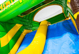 Compre o escorregador azul verde amarelo do insuflável Multiplay dubbelslide na JB
