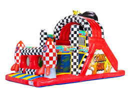 Pista de obstáculos de alta qualidade com um vibrante tema de quadrinhos