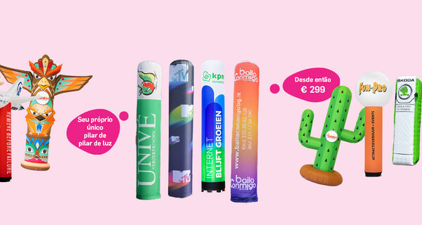 Pilares publicitários infláveis ​​totalmente personalizados