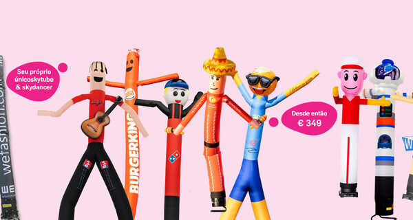 Skytubes de publicidade infláveis ​​e skydancers totalmente personalizados
