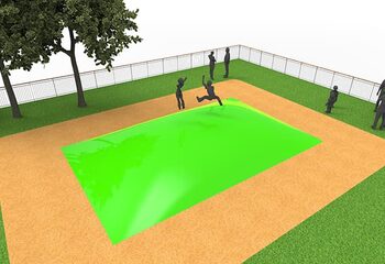 Compre uma montanha de ar inflável padrão em verde para crianças. Encomende montanhas aéreas infláveis ​​agora online na JB Insuflaveis Portugal