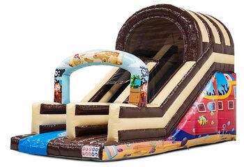 Opblaasbare glijbaan in piraten thema kopen voor kinderen 