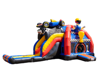 Compre multiplay super almofada de ar no tema fórmula 1 com carro de corrida no topo para crianças