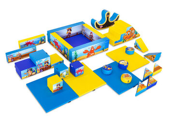 Conjunto XXL de Softplay com tema Pirate Seaworld e blocos coloridos para brincar
