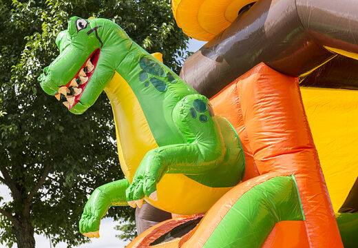Castelo insuflável temático de dinossaurus e slide combo à venda na JB Insufláveis ​​Portugal. Encomende castelos insufláveis com dinossauros verdes online na JB Insufláveis ​​Portugal