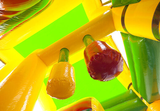 Compre um castelo insuflável médio com tema de crocodilo e escorregador para crianças. Encomende castelos insufláveis ​​online na JB Insufláveis ​​Portugal