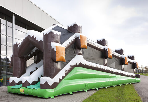 Compre pista de rolos inflável dupla no tema de inverno para jovens e idosos. Encomende atrações infláveis ​​de inverno agora online na JB Insuflaveis Portugal