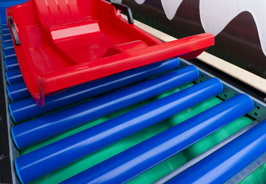 Encomende pista de rolo inflável dupla no tema de inverno para jovens e idosos. Compre atrações de inverno infláveis ​​online agora na JB Insuflaveis Portugal