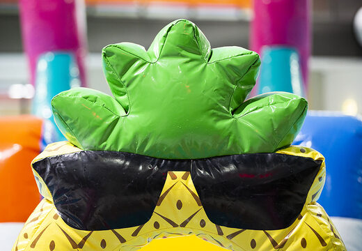 A pista de obstáculos Flamingo Run em um design exclusivo para jovens e idosos. Compre cursos de obstáculos de piscina inflável online agora na JB Insuflaveis Portugal