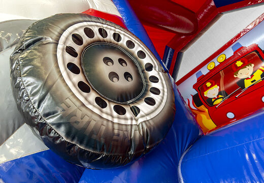 Castelo insuflável temático do corpo de bombeiros e slide combo à venda na JB Insufláveis ​​Portugal. Encomende castelos insufláveis online na JB Insufláveis ​​Portugal