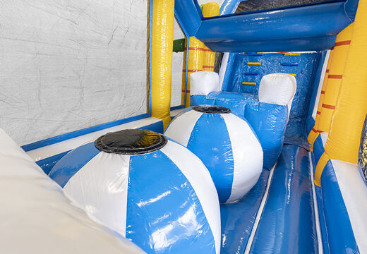 Pista de obstáculo inflável de surfe de 19 m com objetos 3D correspondentes para crianças. Compre pistas de obstáculos infláveis ​​online agora na JB Insuflaveis Portugal