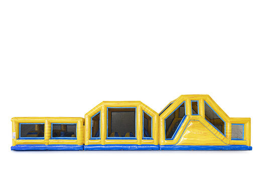 Pista de obstáculo modular inflável de 19 metros no tema mármore, objetos 3D e uma pista dupla em diferentes temas para crianças. Compre pistas de obstáculos infláveis ​​online agora na JB Insuflaveis Portugal