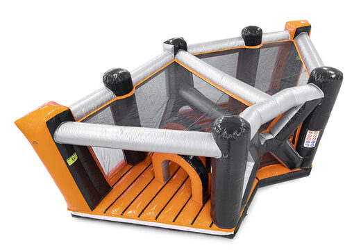 Mega inflável 40 peças giga modular Gate Corner curso de assalto para crianças. Encomende cursos de obstáculos infláveis ​​online agora na JB Insuflaveis Portugal