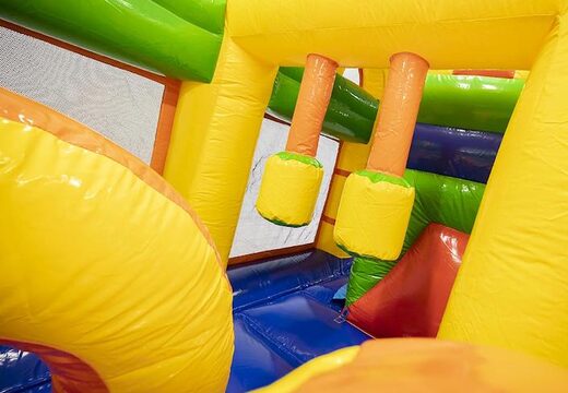 Encomende castelo inflável multijogador com tema de leão para crianças