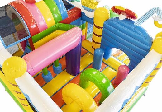 Almofada de ar inflável tema festa de verão com escorregador para venda para crianças