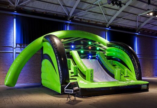 Curso de obstáculos de castelo inflável inflável com esporte interativo para competir por crianças à venda