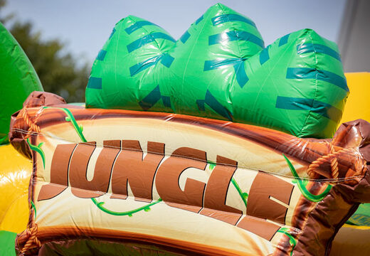 Encomende almofada de ar super multiplay inflável com tema de elefante e selva de gorilas para crianças