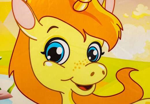 Encomende o insuflável Mini Multiplay Unicorn insuflável para crianças. Bouncers infláveis ​​à venda na JB Insuflaveis Portugal