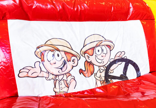 Compre um castelo inflável inflável com várias caixas de safári