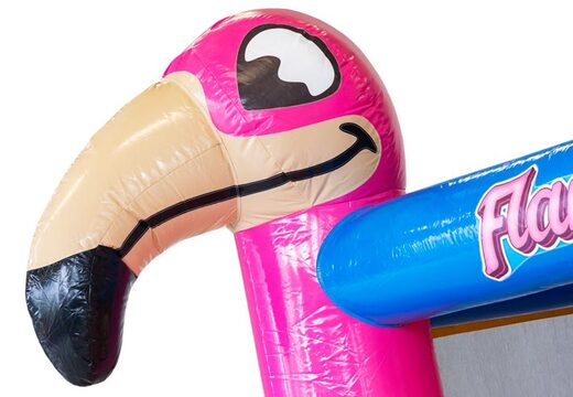 Tema de flamingo rosa no castelo inflável Multi Slide