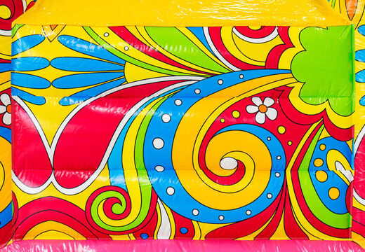 Padrão Paisley colorido amarelo verde rosa azul laranja no insuflável SlideCombo