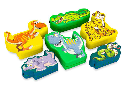 Conjunto de tema de softplay imagens Jungle Dino animais