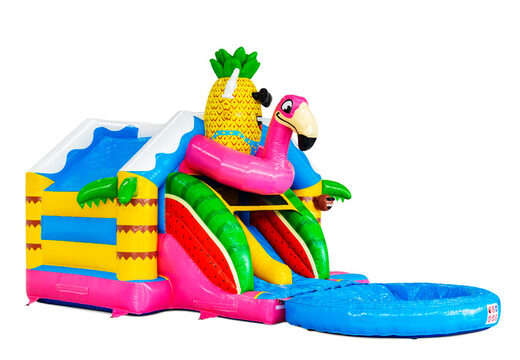 Compre online um castelo inflável Slide Combo com figuras em 3D e um escorrega