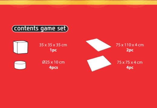 Conteúdo do conjunto de brincadeiras Softplay em tema de montanha-russa para comprar na JB