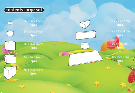 Conteúdo do conjunto Large Softplay em tema de doces comprar online