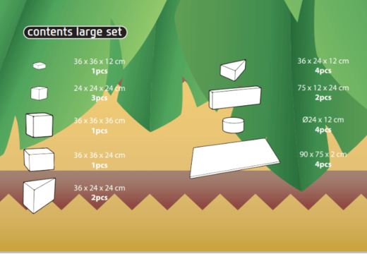 Compre online o conteúdo do conjunto Softplay Large com tema de Selva - Dino