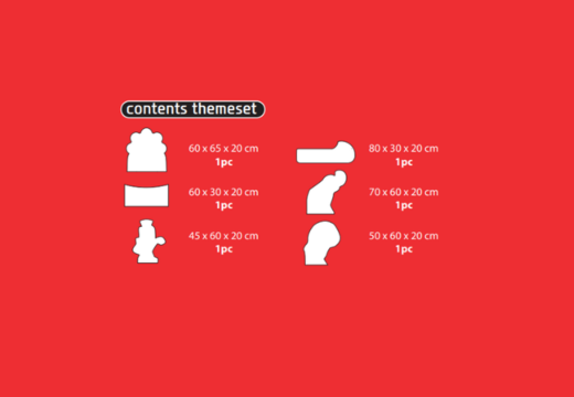 Conteúdo do conjunto temático Softplay em tema de montanha-russa encomendar online na JB