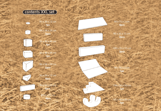 Faça o pedido online do conteúdo do conjunto Softplay XXL com tema de Fazenda da JB Inflatables em Meppel