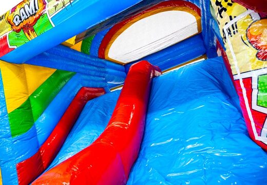 Compre o escorregador azul vermelho do castelo inflável Multiplay dubbelslide na JB