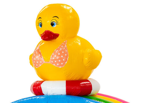 Encomende o castelo inflável com tema de festa de verão com pato de borracha 3D de biquíni online
