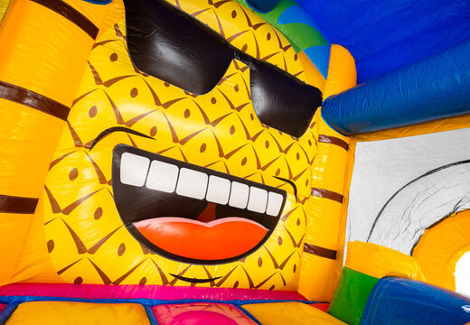 Grande abacaxi no castelo insuflável bouncy box Hawaii à venda na JB Inflatables