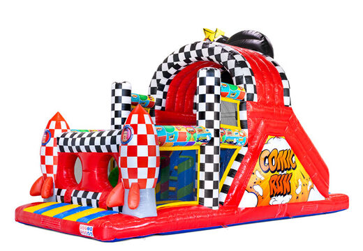 Pista de obstáculos de alta qualidade com um vibrante tema de quadrinhos